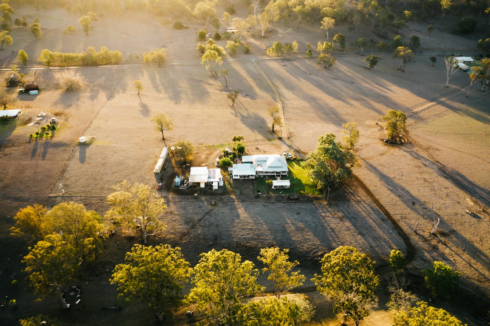 Aerial view of a rural Australian property, representing regional community leadership