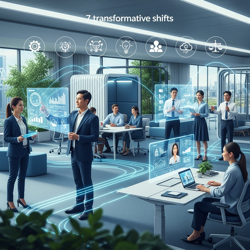 Illustration of Workplace trends: 7 transformative shifts for an effortless professional future
