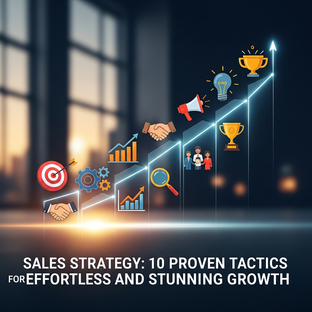 Illustration of Sales Strategy: 10 Proven Tactics for Effortless and Stunning Growth