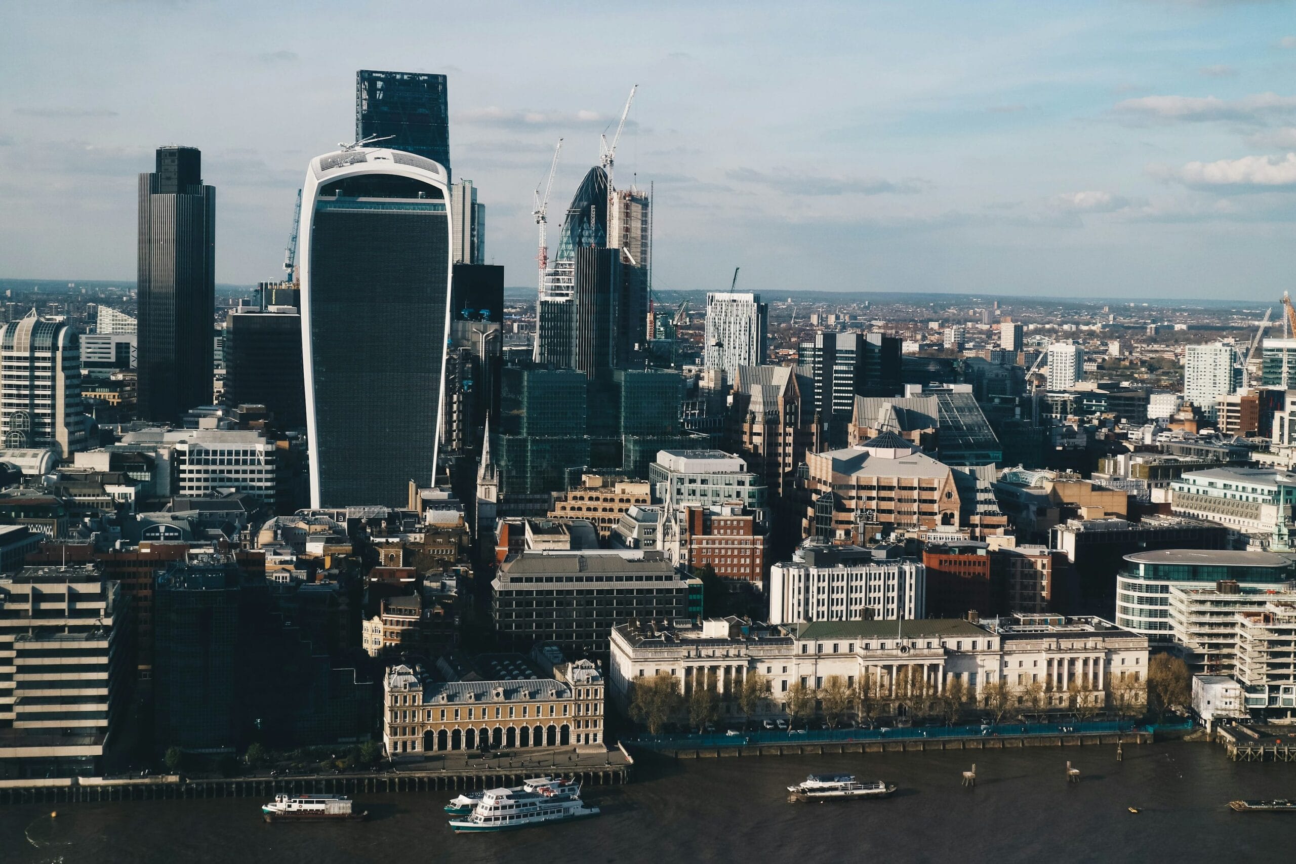 Australian interest rate rise concept &mdash; financial district skyline representing home loan repayments and finances